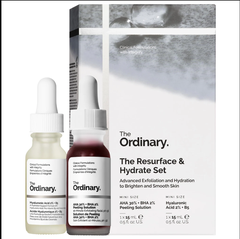Set 2 chai The Ordinary The Resurface & Hydrate with Hyaluronic Acid Serum + AHA (15mlx2) Fullbox Hàng US