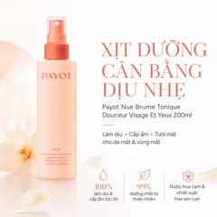 Xịt Dưỡng Cân Bằng Dịu Nhẹ Payot Nue Brume Tonique Douceur Visage Et Yeux 200ml - Hàng Công Ty