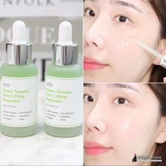 Serum Cà Chua Xanh Sungboon Thu Nhỏ Lỗ Chân Lông Editor Green Tomato Pore Lifting Ampoule+ 30ml (Tách set Nobox)