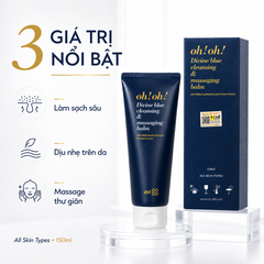 Sáp Tẩy Trang Làm Sạch Sâu Dịu Nhẹ Trẻ Hóa Da Oh Oh! Divine Blue Cleansing & Massaging Balm 150ml - Fullbox - Hàng Công Ty