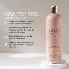 Combo 2 Sữa tắm Baylis & Harding 500ml x 2 Màu Hồng Hương Hoa Hồng & Hoa Sen