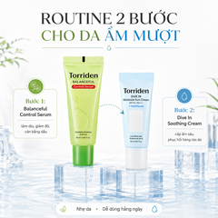 Set Dưỡng Da Cấp Ẩm Làm Dịu Torriden Dive In Low Molecular Hyaluronic Acid Cream 20ml & Balanceful Control Serum 20ml - Tách Set Nobox