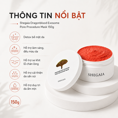 Mặt Nạ Đất Sét Se Khít Lỗ Chân Lông Shegaia Dragonblood Exosome Pore Procedure Mask 150g - Fullbox - Hàng Công Ty
