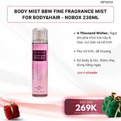 Xịt Thơm Body Mist BBW Fine Fragrance Mist For Body&Hair - 236ml Nobox