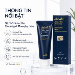 Sáp Tẩy Trang Làm Sạch Sâu Dịu Nhẹ Trẻ Hóa Da Oh Oh! Divine Blue Cleansing & Massaging Balm 150ml - Fullbox - Hàng Công Ty