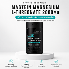 Viên Uống Bổ Não Sports Research Magtein Magnesium L-Threonate 2000mg 135 Viên - Hàng Costco
