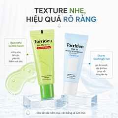 Set Dưỡng Da Cấp Ẩm Làm Dịu Torriden Dive In Low Molecular Hyaluronic Acid Cream 20ml & Balanceful Control Serum 20ml - Tách Set Nobox