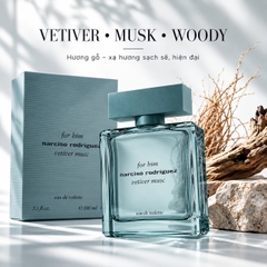 Nước hoa nam Narciso Rodriguez for him Vetiver Musc EDT 100ml Fullbox Hàng US