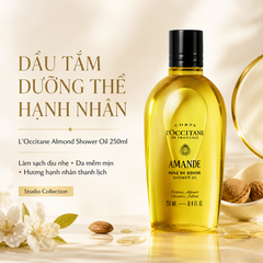Dầu Tắm Dưỡng Thể Hạnh Nhân L'Occitane Almond Shower Oil 250ml - Nobox - Hàng Duty