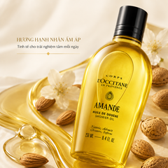 Dầu Tắm Dưỡng Thể Hạnh Nhân L'Occitane Almond Shower Oil 250ml - Nobox - Hàng Duty