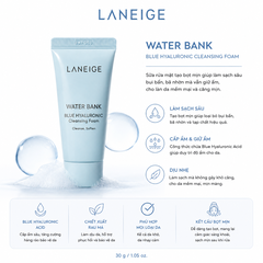 Sữa Rửa Mặt Laneige Water Bank Blue Hyaluronic Cấp Ẩm Dịu Da - 30g - Nobox