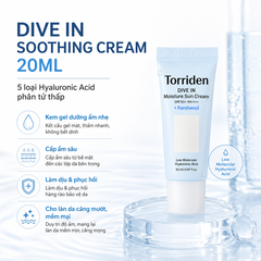 Set Dưỡng Da Cấp Ẩm Làm Dịu Torriden Dive In Low Molecular Hyaluronic Acid Cream 20ml & Balanceful Control Serum 20ml - Tách Set Nobox