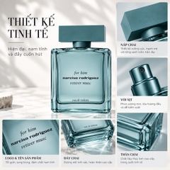 Nước hoa nam Narciso Rodriguez for him Vetiver Musc EDT 100ml Fullbox Hàng US