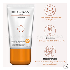 Combo 2 Kem Chống Nắng Bella Aurora Ultra-Mat Fotoprotector Sunscreen SPF50/PA++++ 50ml x 2 Fullbox