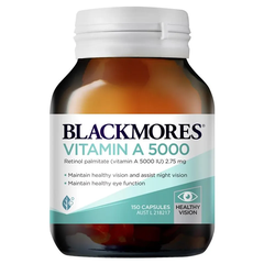 Viên Uống Bổ Mắt, Tăng Cường Thị Lực Blackmores Vitamin A 5000IU - 150 viên