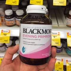 Tinh dầu hoa anh thảo Blackmores Evening Primrose Oil hỗ trợ cân bằng hormone, giảm khó chịu kỳ kinh và chăm sóc da tóc móng - 125 viên