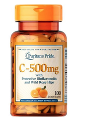 Viên uống bổ sung Vitamin C 500MG Bioflavonoids & Rose Hips 100v