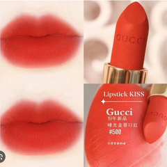 Son Lì Gucci Rouge À Lèvres Voile Mat Màu 500 Odalie Red - Đỏ Cam