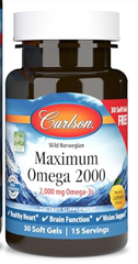 Viên Uống Omega-3 Carlson Elite EPA DHA Hỗ Trợ Tim Mạch Não Bộ - Nobox Hàng US