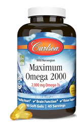 Viên Uống Omega-3 Carlson Elite EPA DHA Hỗ Trợ Tim Mạch Não Bộ - Nobox Hàng US