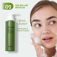 Sữa Rửa Mặt Detox Ngăn Ngừa Lão Hóa Oh!Oh! Microx Cleanser (with Peptide Complex) 150g - Fullbox Hàng Công Ty
