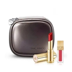 Set 2 Son Whoo (Son Dưỡng Thỏi Wine Red 3.3g + Son Kem No.18 Rose Pink 2.1g) Kèm Túi - Fullbox