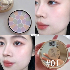 Phấn Phủ Nén Bền Màu Kiềm Dầu Elegance La Poudre Haute Nuance - Tone 01 - 8.8g Fullbox Hàng Duty