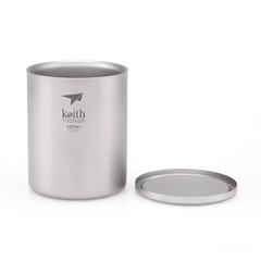 Keith Titanium Ti3303 Cốc 2 Lớp Có Nắp 450Ml