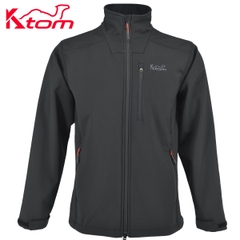 Áo Softshell K100 - Đen Cắm Trại