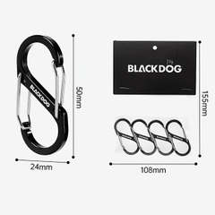 BlackDog BD-ZPPJ003 Bộ 4 móc carabiner chữ S