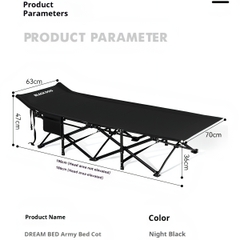 Blackdog Giường Cot Xếp Gọn Cắm Trại Dã Ngoại CBD2550WS059