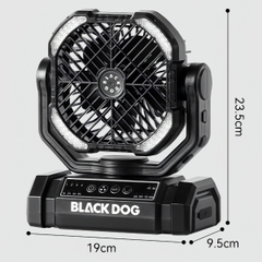 Blackdog Quạt Sạc Cắm Trại 10,000mAh Kiêm Đèn CBD2550ZM038