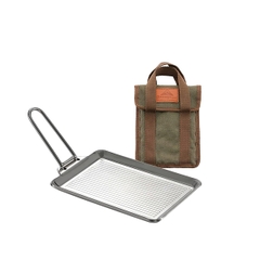 Campingmoon DO-21 Chảo Chiên Bằng Thép Không Gỉ Cắm Trại