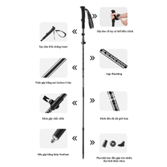 Blackdog Gậy Chạy Trail Leo Núi Carbon CBD2450DS011