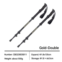 BLACKDOG Bộ 2 Gậy Leo Núi Hợp Kim Nhôm Rút Gọn - 135cm