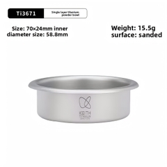 Keith Titanium Ti3671 / Ti3681 Rổ Lọc Cà Phê Espresso Cắm Trại Dùng Cho Tay Cầm Portafilter (cup đôi)