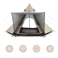 Naturehike NH20ZP014 Lều Cắm Trại Mông Cổ 5-8 người Octagonal Pyramid Tent