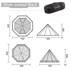 Blackdog BD-ZP008 Lều Cắm Trại Du Lịch Large Pyramid Tent