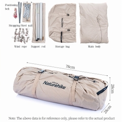 Naturehike NH20ZP002 Lều cắm trại kim tự tháp cotton Profound 9.6 cotton pyramid tent