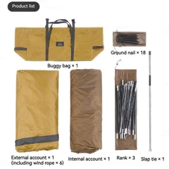 Naturehike CNH22ZP027 Lều Đường Hầm Cắm Trại Siêu Nhẹ