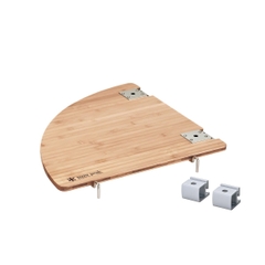 Snowpeak Multi-Function Table Corner R Bamboo Mặt Bàn Lắp Ghép Cắm Trại