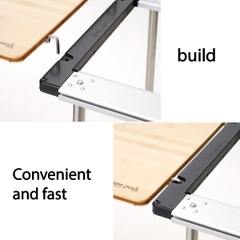 Snowpeak Multi-Function Table Corner R Bamboo Mặt Bàn Lắp Ghép Cắm Trại