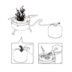 Naturehike Bếp Gas Mini IGT 3 Đầu Đốt Cắm Trại CNK2450CF019