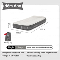 Naturehike Đệm Hơi Cắm Trại Kèm Bơm Tích Điện CNK2450WS040