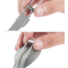 Naturehike Thìa Dĩa Gấp Gọn Titanium Cắm Trại NH18C001-J