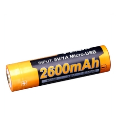 Fenix 1 Viên Pin Sạc 18650 - ARB - L18 - 2600U ( 2600 mAh - có tích hợp sạc Micro USB trên thân pin )