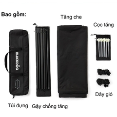 Tăng Cắm Trại Du Lịch Phủ Vinyl Lục Giác Lớn Cho Hơn 20 Người Blackdog BD-TM003 Large Hexagon Tarp