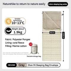 Naturehike CNK2300SD012 Túi Ngủ Cắm Trại Bông Lót Nhung Lông Cừu