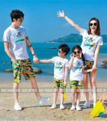 Quần Áo Đi Biển Cho Gia Đình Giá Rẻ Tại Khánh Hòa Màu Trắng - Đồng Phục May Thành Việt