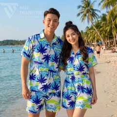 Áo sơ mi hoa đi biển